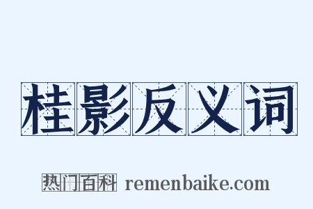 桂影反义词是什么意思的图片